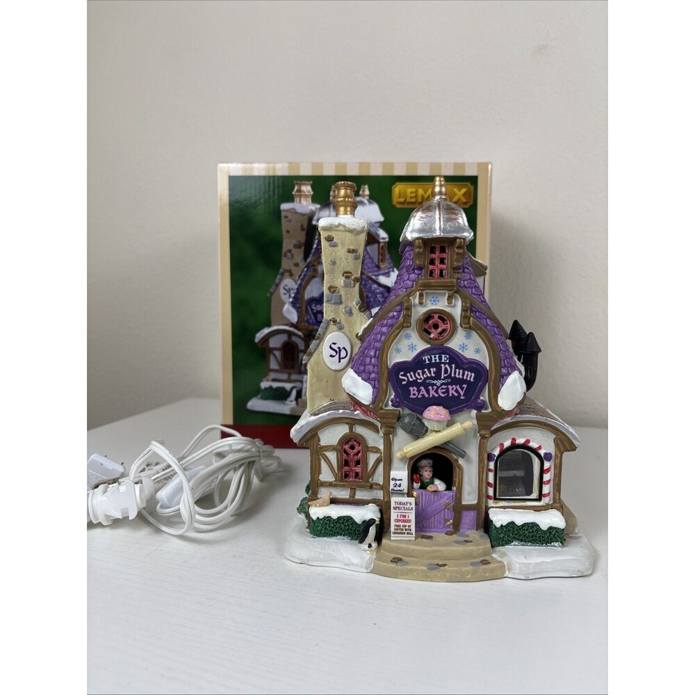 2019 LEMAX Sugar Plum Bakery #95531 Christmas Village Ceramic + Box